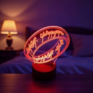 lampe 3d anneau seigneur des anneaux led – lampe d’ambiance & dÉco cinÉ
