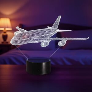 lampe 3d avion de ligne led – lampe d’ambiance & dÉco aÉronautique