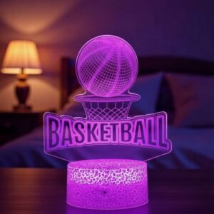 Lampe 3D basketball LED pour décoration sportive et ambiance lumineuse