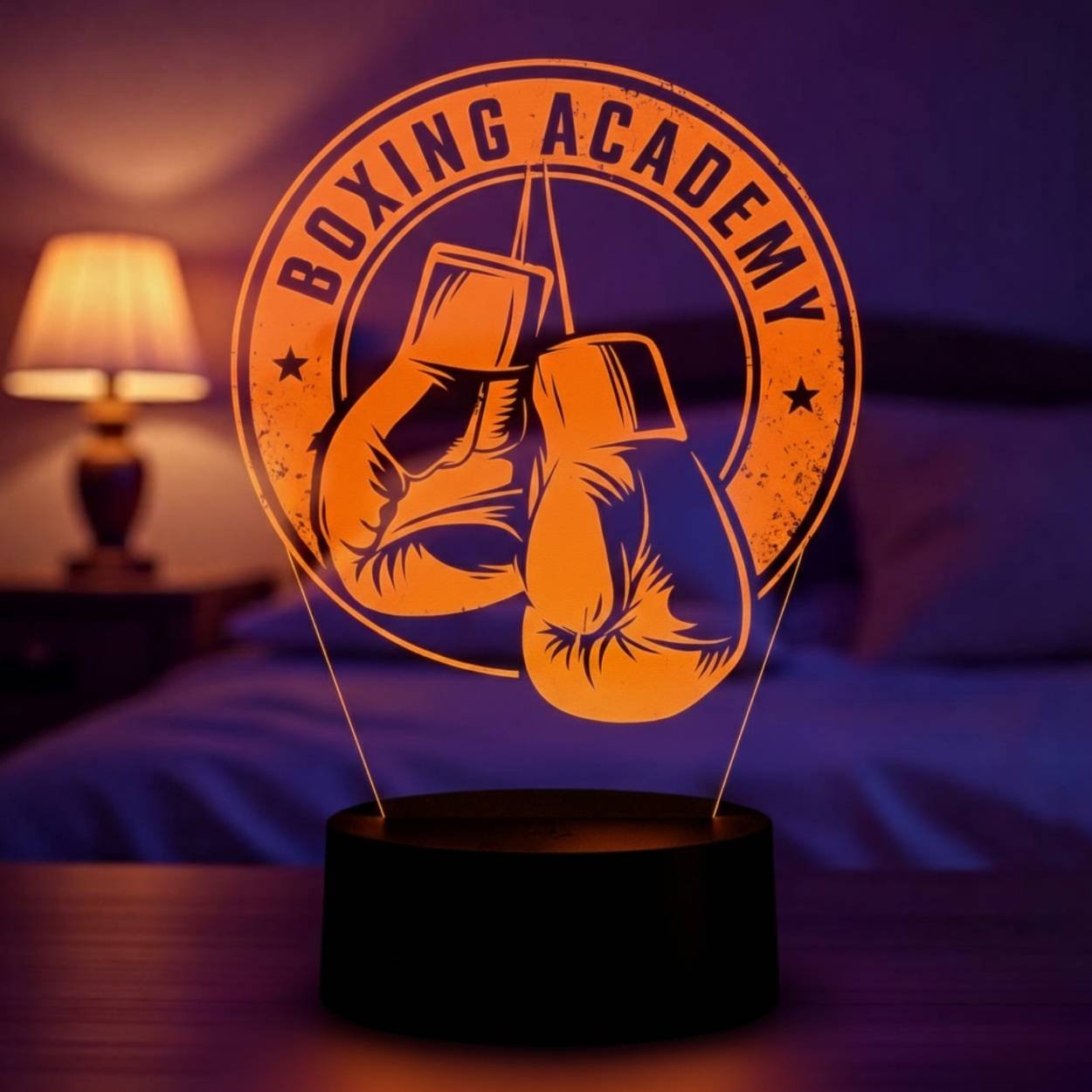 lampe 3d boxe led – lampe d’ambiance & dÉco sport Lampe 3D boxe LED pour décoration sportive et ambiance lumineuse