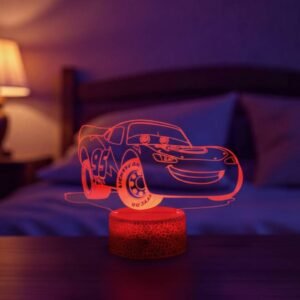 lampe 3d cars flash mcqueen led – lampe d’ambiance & dÉco enfant