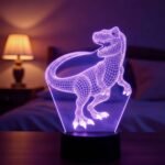 Lampe 3D dinosaure T-Rex LED veilleuse pour enfant et décoration de chambre