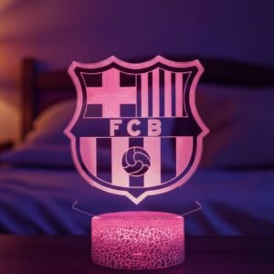 Lampe 3D FC Barcelone LED pour décoration et ambiance lumineuse football