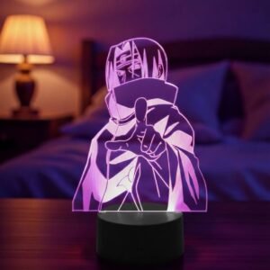 Lampe 3D Itachi Uchiha Naruto Shippuden LED pour décoration et ambiance lumineuse anime