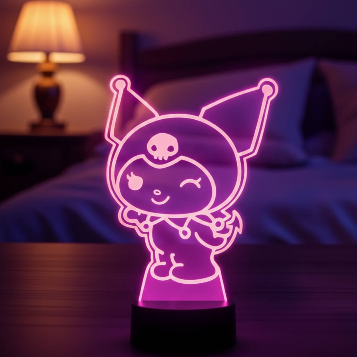 lampe 3d kuromi sanrio led – lampe d’ambiance & dÉco kawaii lampe 3d kuromi sanrio led – lampe d’ambiance & dÉco kawaii