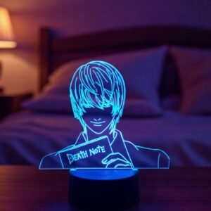 lLampe 3D Light Yagami Death Note LED pour décoration et ambiance lumineuse anime