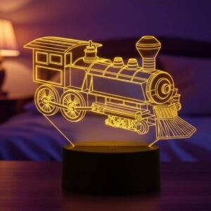 lampe 3d locomotive À vapeur led – lampe d’ambiance & dÉco ferroviaire