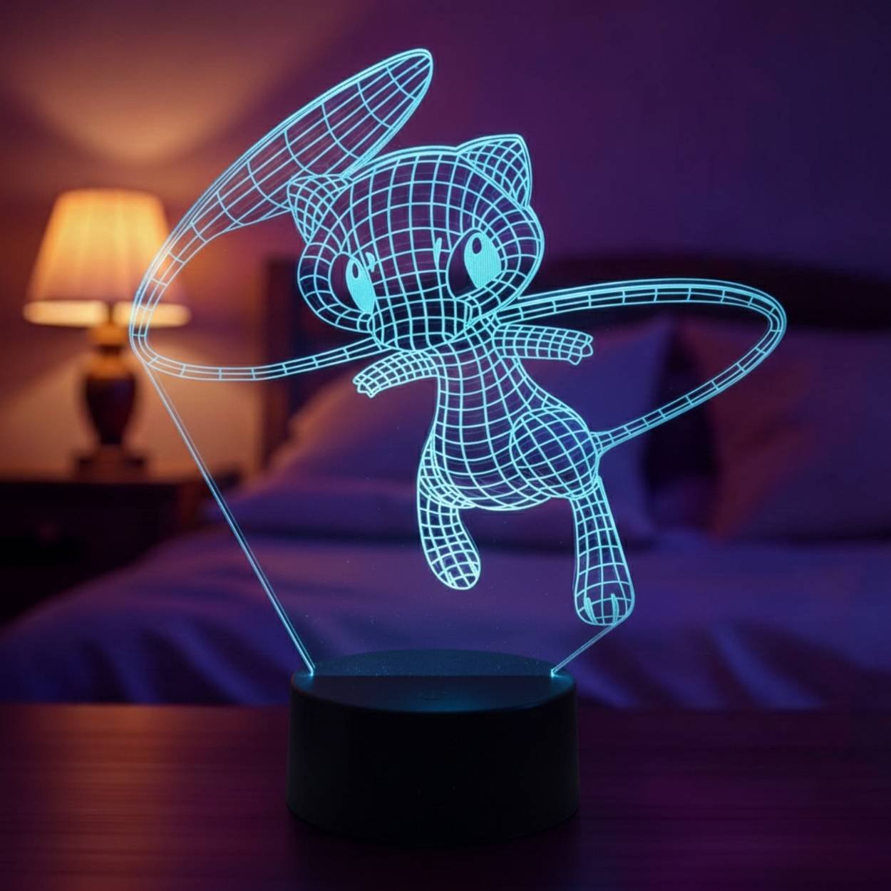lampe 3d mew pokÉmon led – lampe d’ambiance & dÉco anime Lampe 3D Mew Pokémon LED pour décoration et ambiance lumineuse anime