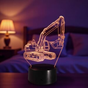 lampe 3d pelleteuse led – lampe d’ambiance & dÉco chantier
