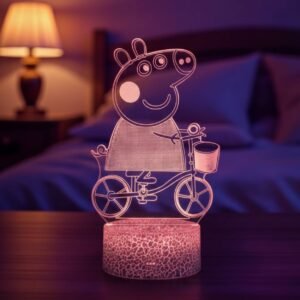 Lampe 3D Peppa Pig Peppa Pig LED pour décoration enfant et ambiance lumineuse