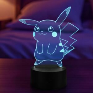 lampe 3d pikachu pokÉmon led – lampe d’ambiance & dÉco anime
