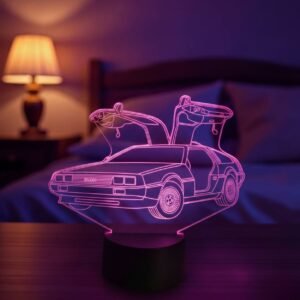 Lampe 3D Retour vers le futur Retour vers le futur LED pour décoration et ambiance lumineuse cinéma