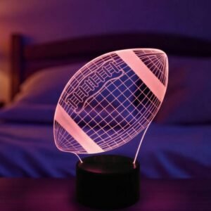 Lampe 3D rugby LED pour décoration sportive et ambiance lumineuse