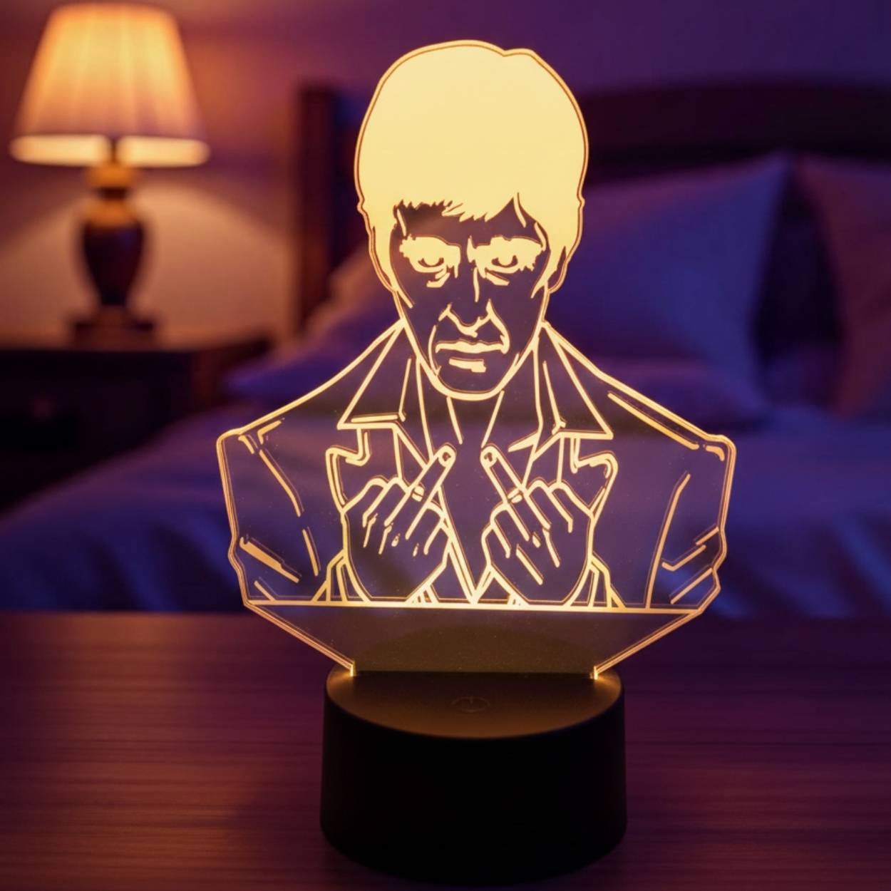 lampe 3d scarface led – lampe d’ambiance & dÉco cinÉ Lampe 3D Scarface LED pour décoration et ambiance lumineuse cinéma