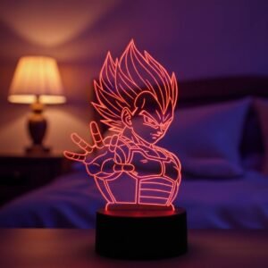 lampe 3d vegeta dragon ball led – lampe d’ambiance & dÉco anime